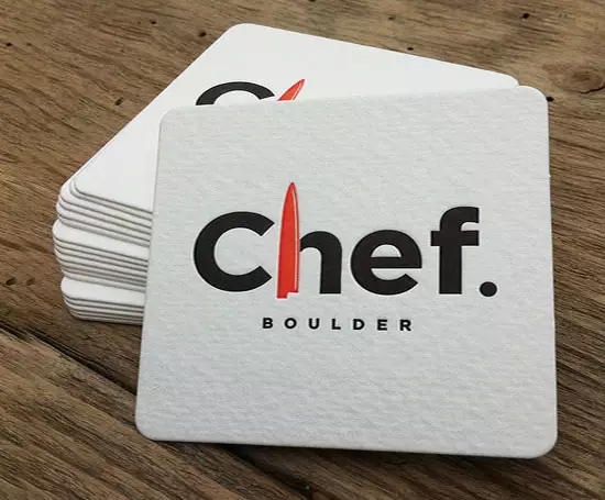 正方形名片 chef