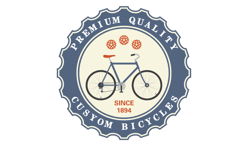 欧式复古自行车标签标贴