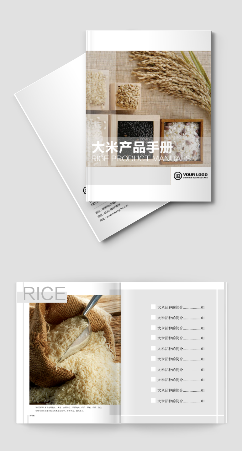 大米产品手册竖版宣传单