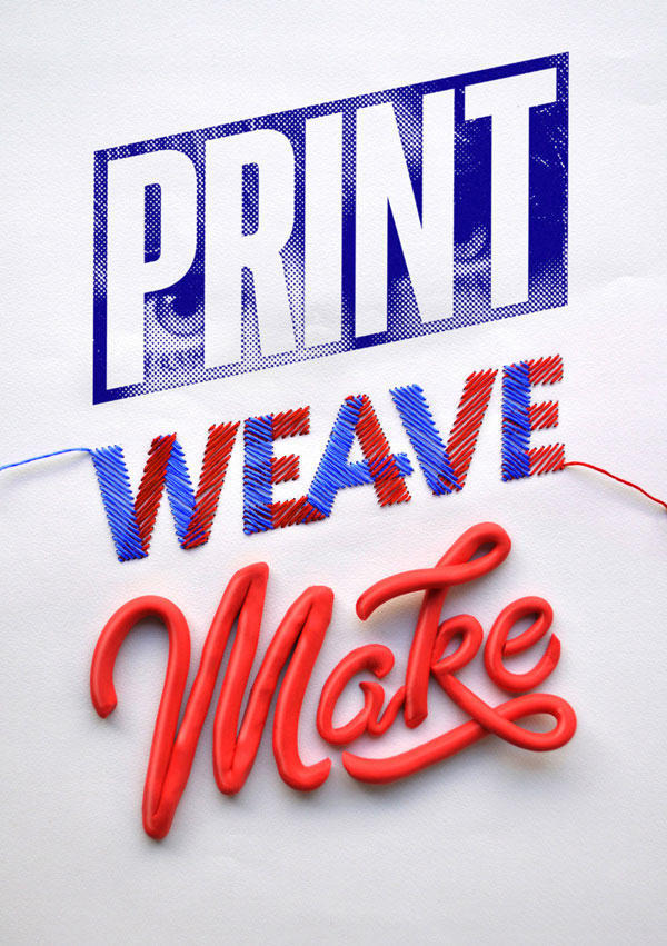 Print weave make